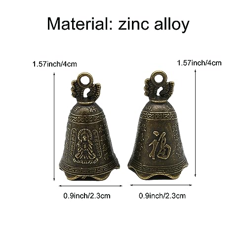 20Pcs Small Bronze Feng Shui Bell Brass Bells for DIY Wind Chimes