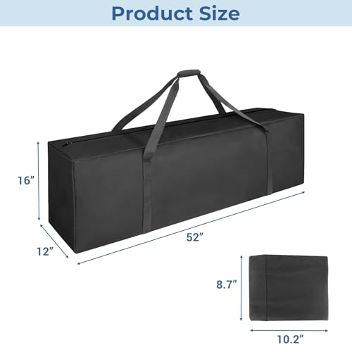 COOLBEBE 52" Sports Duffle Bag - 160L Extra Large Travel Duffel Luggage Bag - size: 52" x 12" x 16"