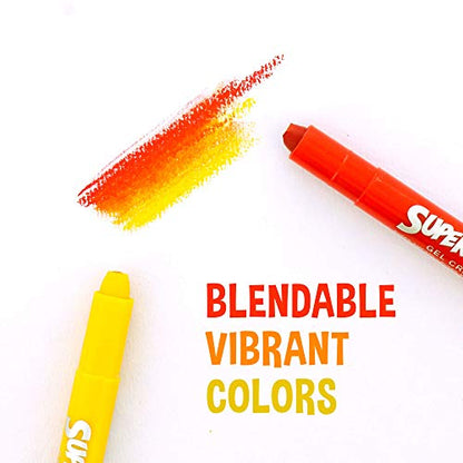 U.S. Art Supply Jumbo Twistable Crayons Set of 36 Colors | Silky Gel, Twistable Washable Crayons for Coloring Books, Arts & Crafts, Non Toxic Twist Up Easy Glide - Bright and Blendable