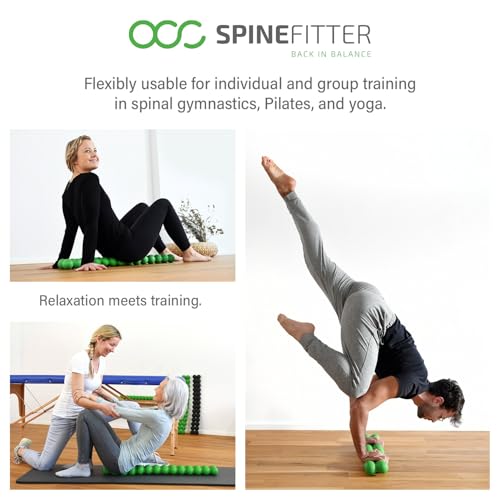 SPINEFITTER by SISSEL Green | Massager for Back & Balance | Back Trainer relieves Tension and blockages Ideal for Pilates and Yoga | to Relax The Spine | for Home & Practice - color: Green