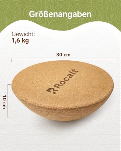 Rocalt Half Ball Balance Trainer, 11.8” Cork Wobble Board
