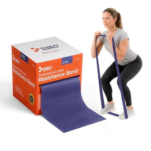 Pure PT Premium Latex Resistance Band – Elastic Exercise Bands | Premium latex resistance band for strength training, yoga & physical therapy | Elastic Workout Bands | Exercise Bands - color: Blue: X-Heavy, size: 50 Yards