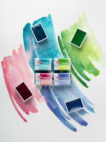 White Nights Limited Edition Granulation Metamorphoses Watercolor Collection of Professional Artist Grade Paints Vibrant Lightfast Colors by Nevskaya Palitra (Dream) - color: Dream