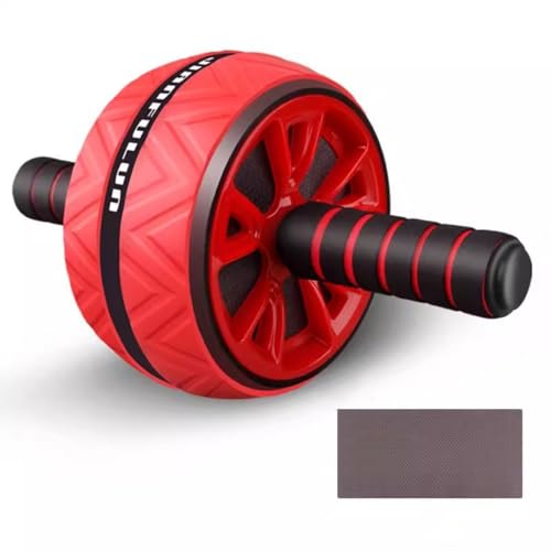 Ab Roller Wheel and Knee Mat, Abs Workout Equipment for Abdominal & Core Strength Training, Home Gym Fitness Exercise Wheels for Women Men, Abdominal Wheel - color: all red