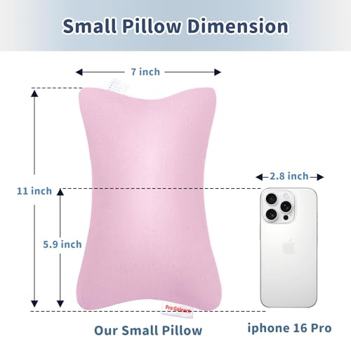 Pro Goleem Small Pillow, 11"x7"x2.5"(Pink) - color: Pink
