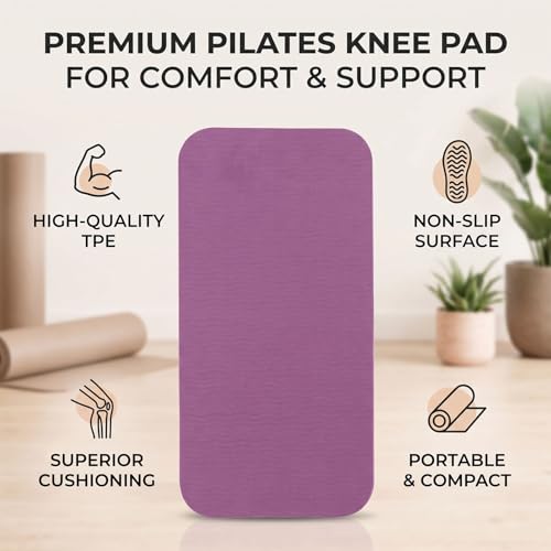 Yoga Knee Pad and Elbow Cushion, Knee Cushion Mat for Floor Exercise Home Workout - color: Purple