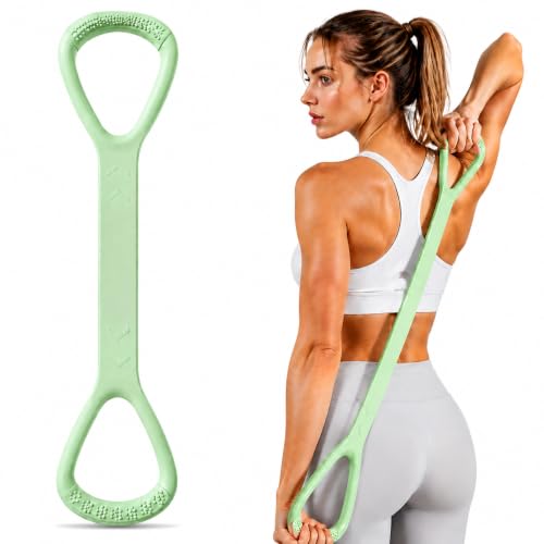 Figure 8 Resistance Band for Workout, Stretching, Yoga, Pilates, Physical Therapy and Home Fitness, TPE Exercise Band - color: Green