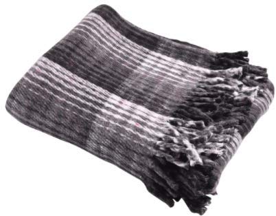 Hugger Mugger Recycled Plaid Yoga Blanket - Use as a Yoga Prop, Made From Recycled Materials, Very Soft, Supportive, Extra Thick, Warm and Cozy