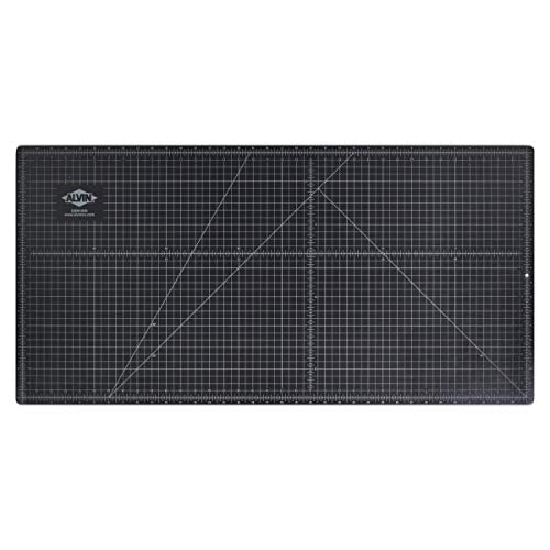 ALVIN GBM Self-Healing Cutting Mat 18 x 36 inch | Double-Sided Green/Black | 5-Layer Gridded Surface for Arts, Crafts and Sewing - Model GBM1836 - size: 36"L x 18"W
