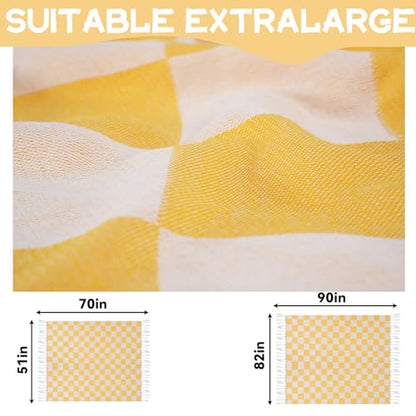 Extra Large Turkish Beach Towel Picnic Mat Throw Blanket Bathroom Quick Dry Essentials Swim Poolside Pool Accessories Swim Must Haves Hot Tub Items Spa Gadgets Adult Women Large Towel Things Stuff - color: Checked Purple, size: Extra Large 50'' x 70''