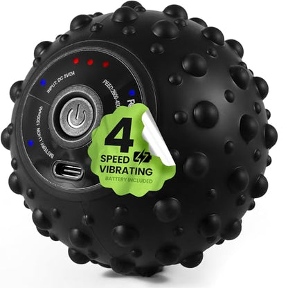 Vibrating Massage Ball for Lymphatic Massage, Back, Neck & Legs