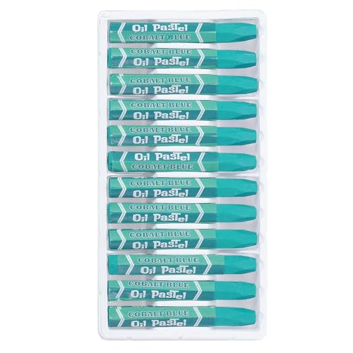 PATIKIL Aquamarine Oil Pastels, 12Pcs Soft Oil Crayons Vibrant and Creamy Pastels Stick Art Supplies for Art Painting Drawing Blending Graffiti for Artists Beginners - color: Aquamarine