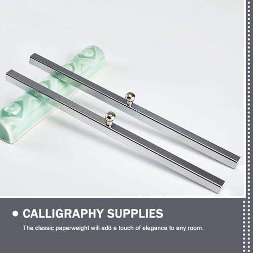 VILLCASE 2pcs Chinese Calligraphy Paperweight, Rice Paper Weight Rulers for Calligraphy Training Writing, Painting Paperweight for Office Desktop Paper Weight Accessories