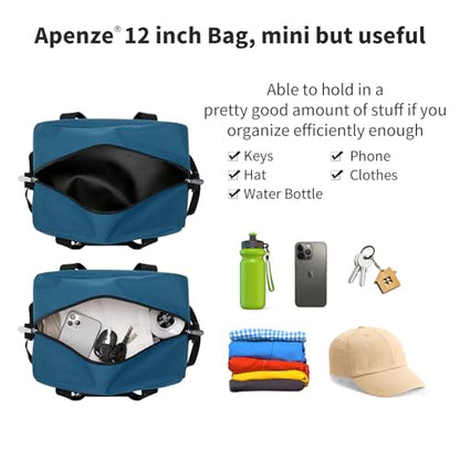 Apenze Small Gym Bag,12 inch Carry On Bag - color: Blue, size: 12 inch