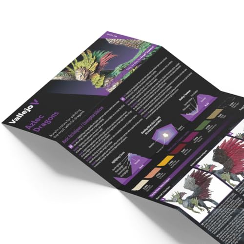 Vallejo - Aztec Dragons Acrylic Paint Set | Game Color | Fantasy Color Series Miniature Model Kit for a High Pigment Matte Finish | 8 Bottles x 18 ml. (0.60 fl.oz) - style: Aztec Dragons