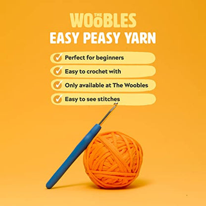 The Woobles Crochet Kit for Beginners (JoJo the Bunny) | As seen on Shark Tank, Kit includes: Easy Peasy Yarn, pre-started piece, hook, safety eyes, stuffing, video tutorials - color: JoJo The Bunny