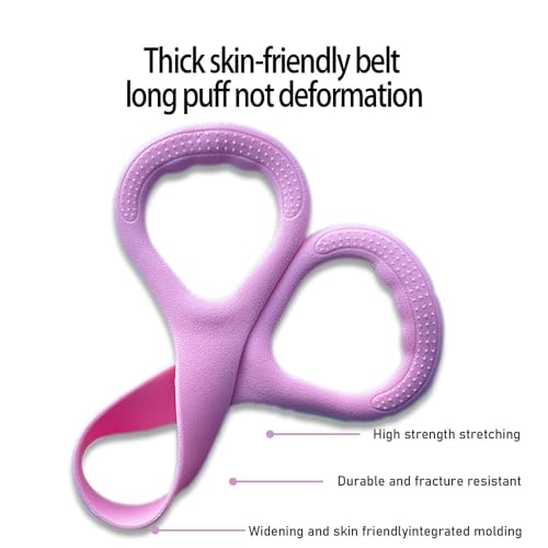 2-Pack Figure 8 Resistance Band TPR Pull Strap for Upper Body Stretching and Exercise - color: Purple Blue