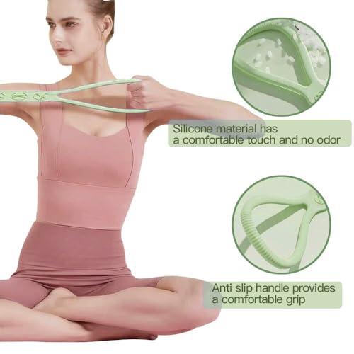 2026 Upgraded Figure 8 Resistance Band for Physical Therapy, Shoulder Back Arm Exercise Bands, 3 Resistance Levels for 15 25 35lb for Kids Adult Elderly - color: 35LB Green
