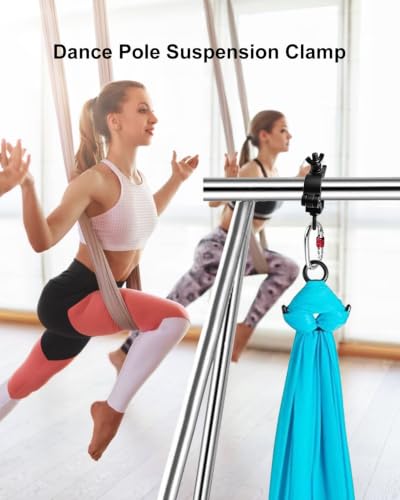 35-45mm Pole Dancing Hanging Clamp, 220lbs Capacity Heavy Duty Grip