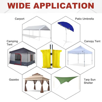 ABCCANOPY Canopy Weights 120 LBS Tent Sand Bags,4-Pack Yellow(No Sand) - color: Yellow, size: 120 LBS