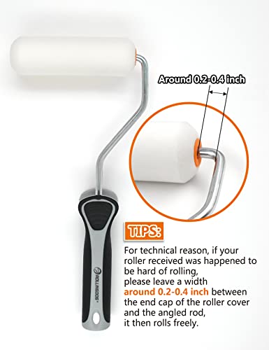 ROLLINGDOG 4 Inch Paint Roller Frame with Single Rod | Use With 4 Inch Mini Paint Roller Covers for Cutting in and Detail Painting - color: 4" Roller Frame