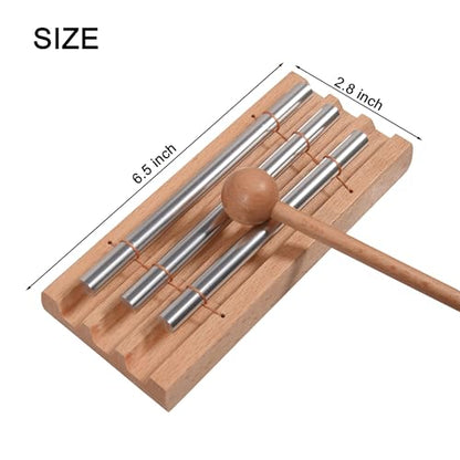 HILAZA 2 Pack Chime for Teachers Classroom Management, Responsive Three Tone Hand Energy Chime Bell Instrument for Yaga, Mindfulness and Meditation - color: TRIO CHIME