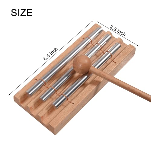 HILAZA 2 Pack Chime for Teachers Classroom Management, Responsive Three Tone Hand Energy Chime Bell Instrument for Yaga, Mindfulness and Meditation - color: TRIO CHIME