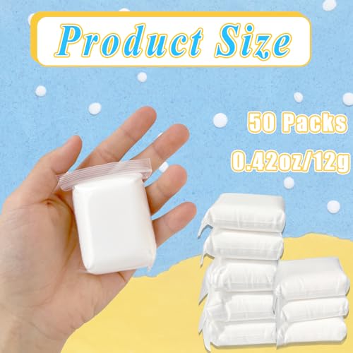 50 Pack White Air Dry Foam Clay,Soft Magic Modeling Clay,Super Light Air Dry Clay for Kids,Arts Craft,Gifts - color: 50-White