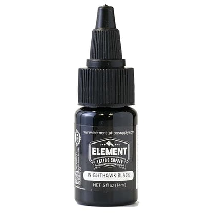 Element Tattoo Supply Black Tattoo Ink 1/2oz Bottle | Professional Black Ink - size: 1/2oz
