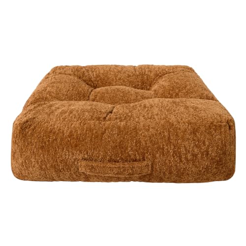 Floor Cushion Pillow, Portable Large - color: Square, Brown
