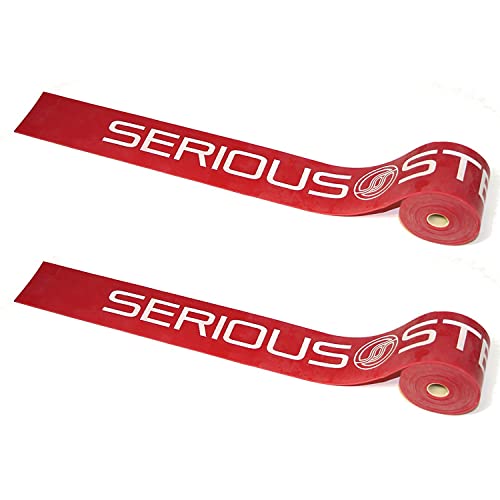 Serious Steel Mobility & Recovery (Floss) Bands |Compression Band | Tack & Flossing Band (7' L x 2" W) - color: Pair - Red