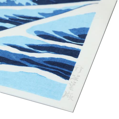 JAPAN MUSEUM, Katsushika Hokusai, Fine Wind Clear Weather Red Fuji | Japanese Fine Art | Ukiyo-e Artwork | Genuine Hand-printed Woodblock Print | Japanese Washi Paper 390mm x 260mm with Picture Frame A1 (hokusai-kanagawa-frame) - color: hokusai-kanagawa-f