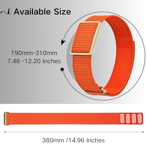 Bicep Bands Compatible for Polar Loop (2025) / Visible Armband 2.0 Straps - color: Orange