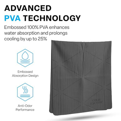 COLD FACTOR Instant PVA Cooling Towels, Cooling Neck Wraps, Gray, 1 Pack - color: Gray