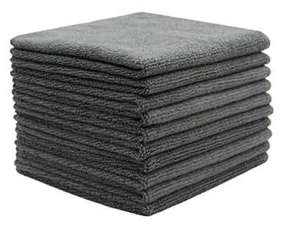 Microfiber Cleaning Cloth, Washcloths, 12x12 inch, 10 Pack, Gray | Fast Drying Dish Cloths for Washing Dishes, Ultra Absorbent Dish Rags, Lint Free Cleaning Rags For House&Kitchen - color: Gray