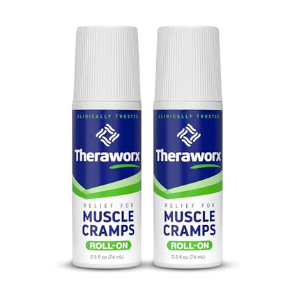 Theraworx Relief for Muscle Cramps Roll-On, 2.5 Oz (2 Count) - size: 2.5 Fl Oz (Pack of 2)