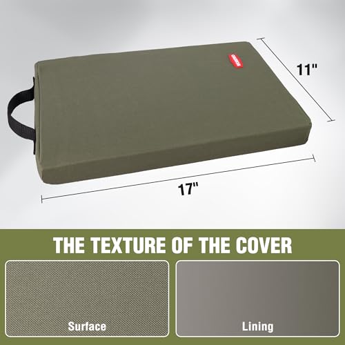 WORKPRO 17" Kneeling Pad with Removable Cover, Green - color: Green