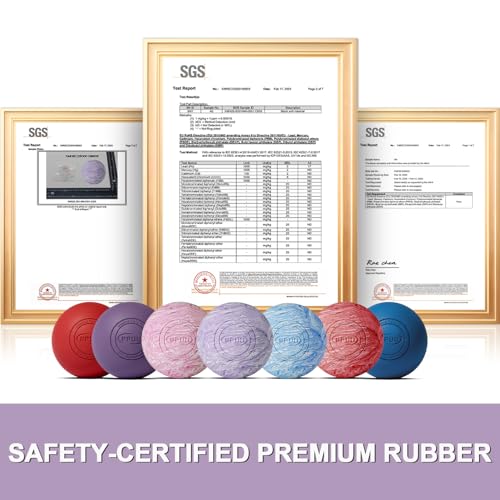 Massage Lacrosse Ball, 2.5 Inch Firm Solid Rubber Deep Tissue Ball for Myofascial Release, Plantar Fasciitis & Muscle Knot Relief, for Foot, Glutes, Shoulder Blades, Calves, 1 Count Purple-02 - color: Purple-02