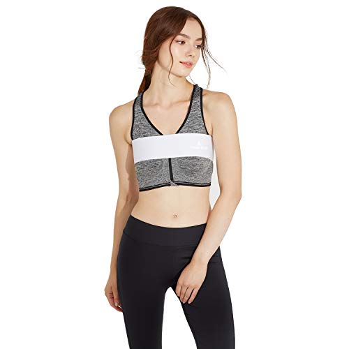 DREAM SLIM Activewear Breast Support Band No-Bounce Extra Sports Bras for Women Adjustable Sports Bra Strap - color: White, size: Large