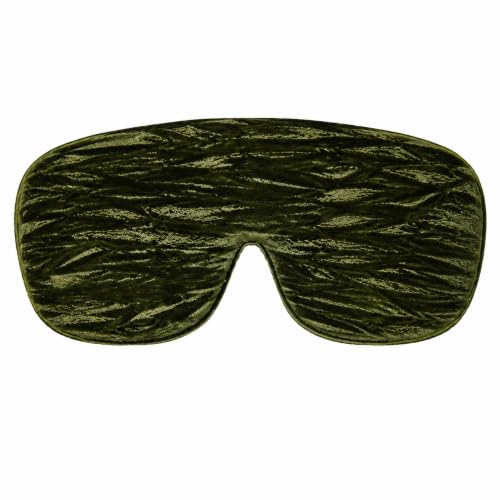 Handmade Opulence Yoga Eye Pillow - Weighted Flaxseed Fill, Lavender Aromatherapy, Satin & Velvet, Adjustable Strap - Ideal for Meditation & Restful Sleep - Olive - TEMFL-OV - color: Olive