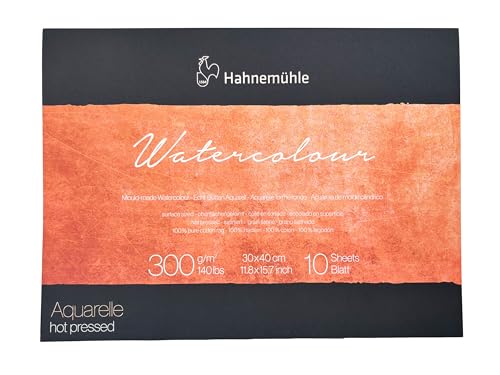 Hahnemuhle Collection Watercolor 300 Block Hot Pressed 11.8x15.7 Inches 300 GSM
