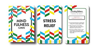 Allura & Arcia 52 Mindfulness Cards - Stress Less, Mindful Meditation, Gratitude, Kindness, Self Care & Relaxation - size: 4 x 5 x 0.75 inches