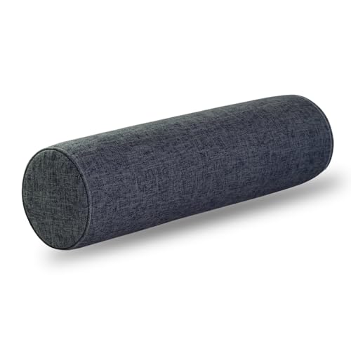 Durable Neck Cervical Pillowcases, Throw Pillow Cover– Perfect for Memory Foam Neck Roll Pillows&Neck Roll Pillow, Easy to Wash & Matches Your Sofa/Bed (Blue-Gray, 6x24) - color: Blue-gray, size: 6x24
