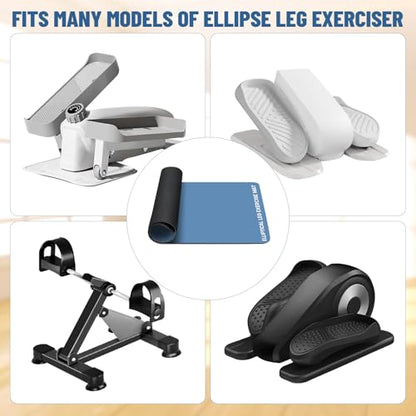 Under Desk Elliptical Mat - Non-Slip Exercise Equipment for Peloton Bike, Small Exercise Mat for Desk Workout Equipment - color: Sky Blue 1 Pc