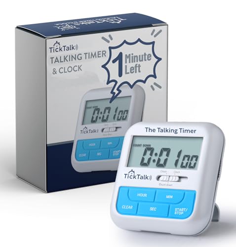 Talking Timer for Kids/Adults/Lab Timer, Visual Timer for Kids Alternative, Voice Countdown Announcements Every Hour/10 Min/1 Min | Children, Cooking, Adults, Workouts, Classroom, lab, ADHD, Reminders