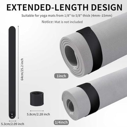 Yoga Mat Carrier Strap, Adjustable Thick Straps Sling for Carrying Large Mats, Stretching Band - color: 1pc Slap Band Black