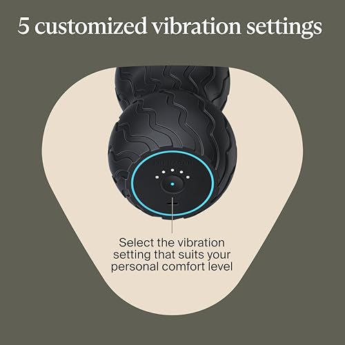 TheraGun Therabody WaveDuo - Ergonomically Contoured Foam Roller - Bluetooth Enabled Muscle Roller for Your Back, Neck & Spine with 5 Customizable Vibration Frequencies in Therabody App