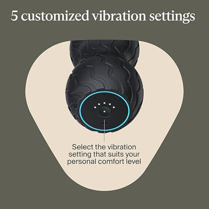 TheraGun Therabody WaveDuo - Ergonomically Contoured Foam Roller - Bluetooth Enabled Muscle Roller for Your Back, Neck & Spine with 5 Customizable Vibration Frequencies in Therabody App