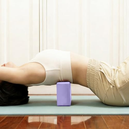 Yoga Blocks 2 Pcs, 9"x6"x3" Yoga Brick Foam Blocks EVA Foam Block Yoga Props Accessories for Yoga Pilates Stretching and Meditation - color: Lavender