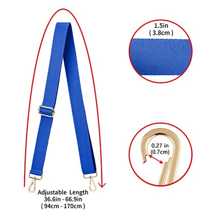 ZOOEASS Wide Shoulder Strap (Solid),Adjustable Replacement Belt Crossbody Canvas Bag Handbag - color: Azure